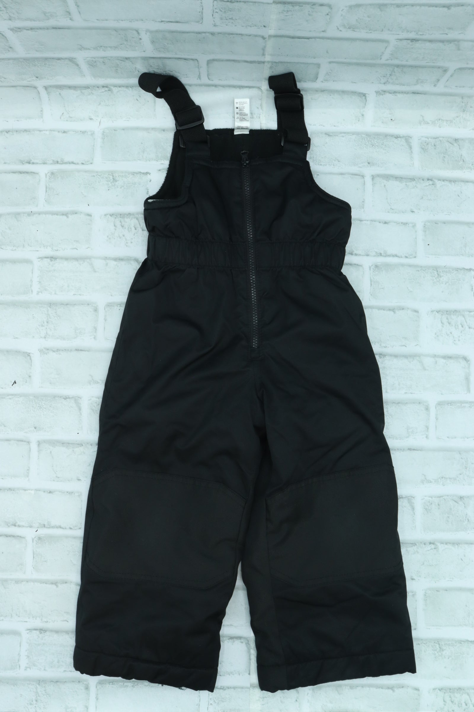 Black Fleece-Lined Lightweight Snow Pants